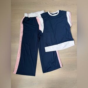 Women’s Navy and Pink Set - Soft Two-Piece loungewear